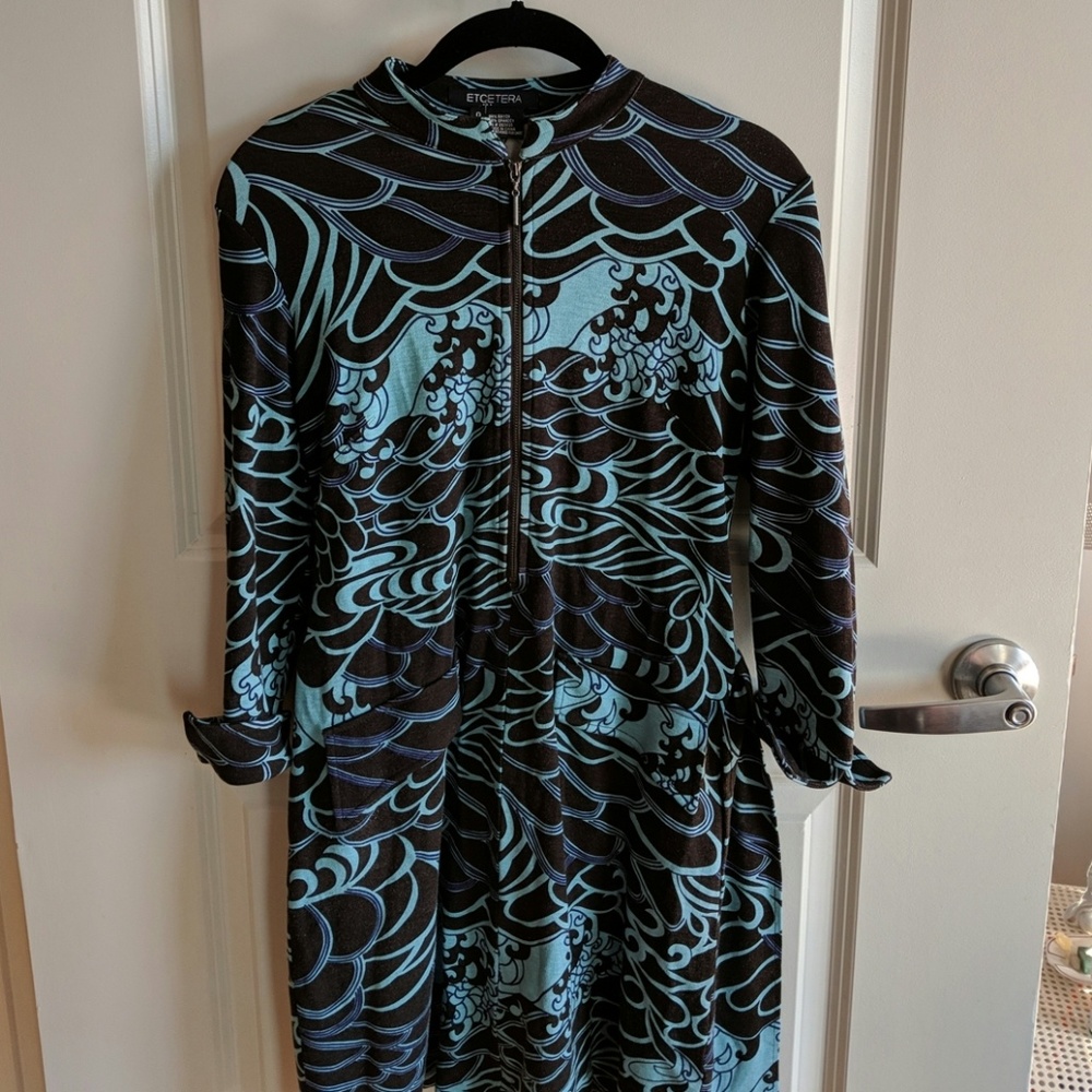 Retro pattern shift dress